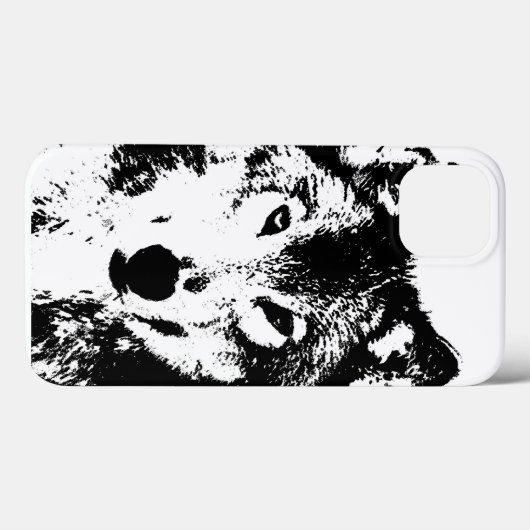 Zwart-witte wolf Case-Mate iPhone case (Achterkant (horizontaal))