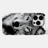 Zwart-witte wolf Case-Mate iPhone case (Achterkant (horizontaal))