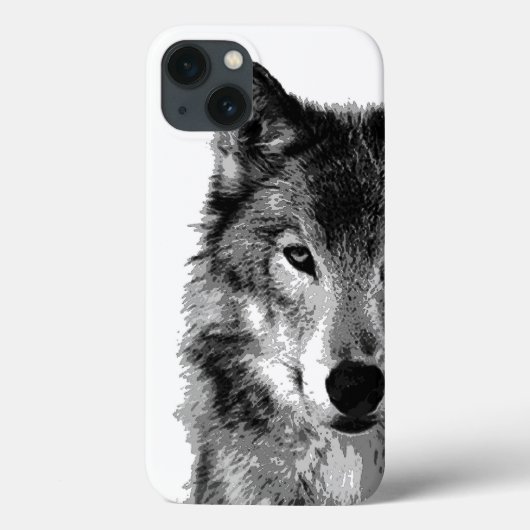 Zwart-witte wolf Case-Mate iPhone case (Achterkant)