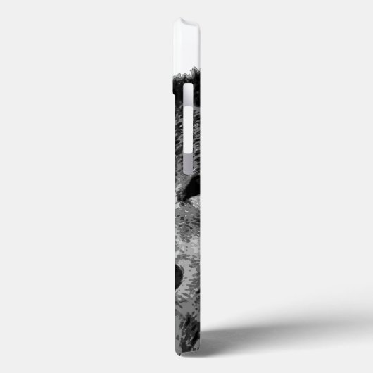 Zwart-witte wolf Case-Mate iPhone case (Achterkant / Links)