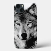 Zwart-witte wolf Case-Mate iPhone case (Achterkant)