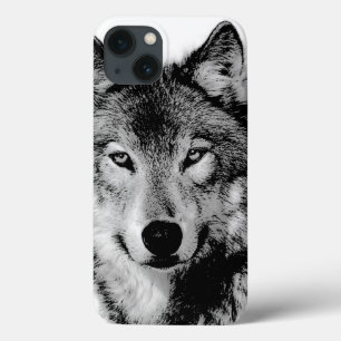Zwart-witte wolf Case-Mate iPhone case