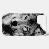 Zwart-witte wolf Case-Mate iPhone case (Achterkant (horizontaal))