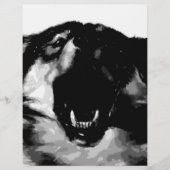 Zwart-witte wolf flyer (Voorkant)