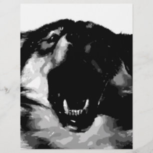 Zwart-witte wolf flyer