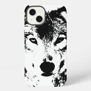 Zwart & Witte Wolf iPhone 13 Hoesje