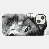 Zwart & Witte Wolf iPhone Hoesje (Achterkant horizontaal)