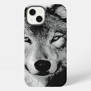Zwart & Witte Wolf iPhone 13 Hoesje