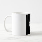 Zwart-witte wolf koffiemok (Links)