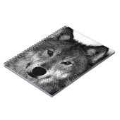 Zwart & Witte Wolf Kunstwerk Notitieboek (Linkerzijde)