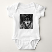 Zwart-witte wolf romper (Voorkant)