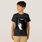 Zwart-witte wolf t-shirt (Voorkant volledig)