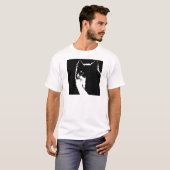 Zwart-witte wolf t-shirt (Voorkant volledig)