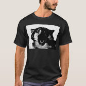 Zwart-witte wolf t-shirt (Voorkant)