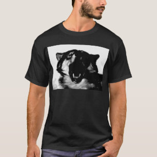 Zwart-witte wolf t-shirt