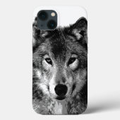 Zwart-witte wolfogen Case-Mate iPhone case (Achterkant)