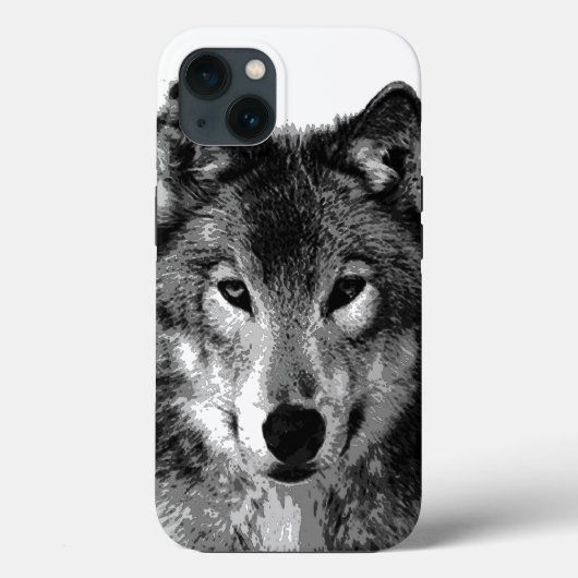 Zwart-witte wolfogen Case-Mate iPhone case (Achterkant)