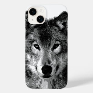 Zwart-witte wolfogen Case-Mate iPhone case