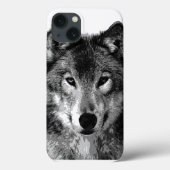 Zwart-witte wolfogen Case-Mate iPhone case (Achterkant)