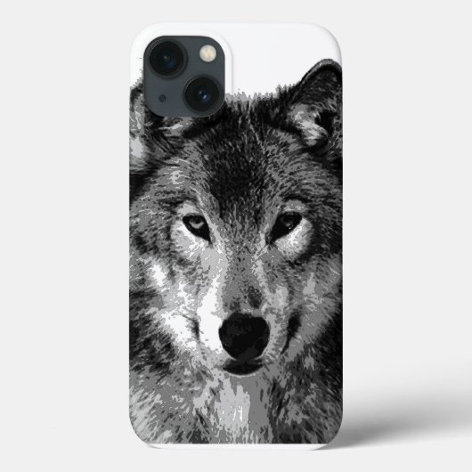 Zwart-witte wolfogen Case-Mate iPhone case (Achterkant)