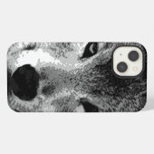 Zwart & Witte Wolfogen iPhone Hoesje (Achterkant horizontaal)