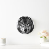 Zwart-witte wolfogen ronde klok (Huis)