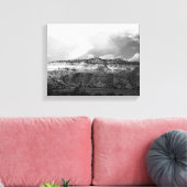 Zwart-witte wolken die over New Mexico bewegen 11x Canvas Afdruk (Insitu (Woonkamer))