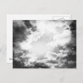 Zwart-witte wolken Licht Briefkaart (Voorkant / Achterkant)