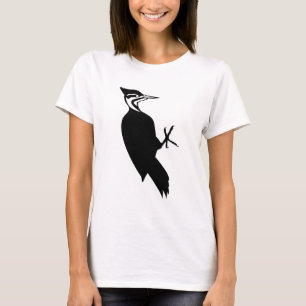 Zwart-witte Woodpecker Lovers T-shirt