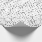Zwart-witte XOXO Cadeaupapier (Hoek)