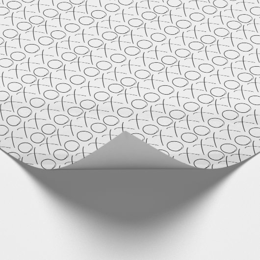 Zwart-witte XOXO Cadeaupapier (Hoek)