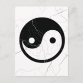 Zwart-witte yin en Yang Briefkaart (Voorkant)