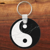 Zwart-witte yin en Yang Sleutelhanger (Voorkant)