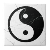 Zwart-witte yin en Yang Tegeltje (Voorkant)