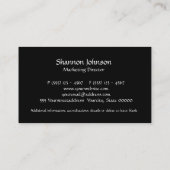 Zwart-witte Yin Yang-boom Visitekaartje (Achterkant)