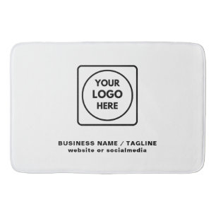 Zwart Witte Zakelijk Logo Tekst Branding Badmat