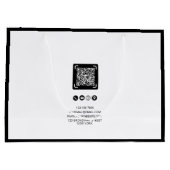 Zwart Witte Zakelijke Aangepaste Logo Minimalistis Groot Cadeauzakje (Achterkant)