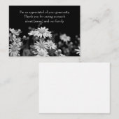 Zwart-witte zandloper na begrafeniskaarten notitiekaartje (Voorkant / Achterkant)