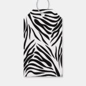 Zwart-witte zebra Afdrukken en warm roze Dank je Cadeaulabel (Achterkant)