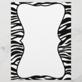 Zwart-witte zebra Afdrukken Gepersonaliseerd brief (Voorkant)