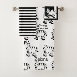 Zwart-witte Zebra Bad Handdoek