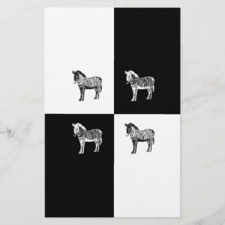 Zwart-witte zebra briefpapier