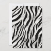 Zwart Witte Zebra Dierenprint Verjaardag Kaart (Achterkant)
