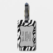 Zwart-witte Zebra en Cheetah Skin, speciaal gepers Bagagelabel (Achterkant verticaal)