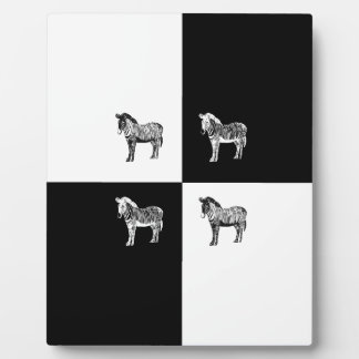 Zwart-witte zebra fotoplaat
