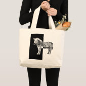 Zwart-witte zebra grote tote bag (Voorkant (product))
