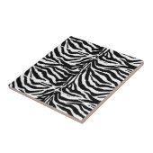 Zwart-witte zebra met beschermlaag tegeltje (Zijkant)