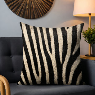 Zwart Witte Zebra Nepvachtpatroon Kussen
