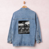 Zwart-witte Zebra olieverf, denim jas Jacket (Hangar)