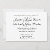 Zwart-witte Zebra Persoonlijke bruiloft Kaart (Achterkant)